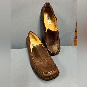 Brown leather loafers -NEW